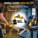 Serra Sabre G63 Multiuso, 4 Lâminas de Inox Inclusas, Bateria Dupla + BRINDE: Óculos de Proteção e Luva